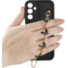 Volte-Tel ���� Samsung A56 5G A566 6.7'' Silicon Tpu With Strap Full Camera Protection Black With Black BUTTERFLIES