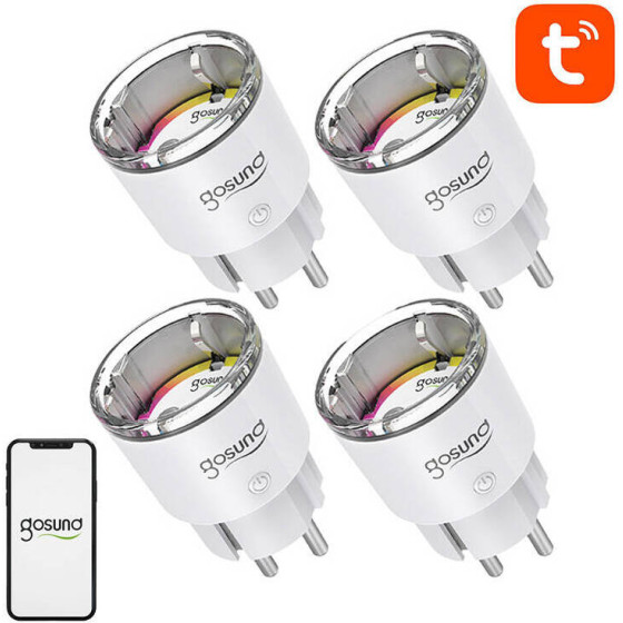 GOSUND Inteligentne Gniazdko Wifi EP2, 4 Sztuki (czteropak) 10A Tuya - (EP2-4)