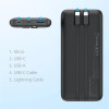 Choetech ��������� ������� Pd 22.5W 10000mAh �� ������� Usb C & Lightning ����� - (B654)