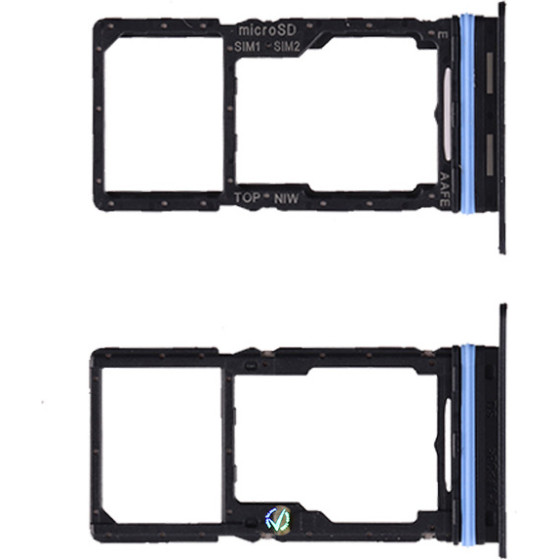 Samsung A16 4G A165 Sim Card + Memory Holder Black Original Service Pack - (GH98-49822E)