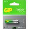 GP ��������� ��������� Aa LR06 1.5V Super Alkaline G-Tech +50% More Power 4/Blister - (LR6/Size AA)