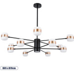 GloboStar Ornate ��������� ������ Led 104W Lm � Ac 220-240V IP20 ������ ����� 4500k ����� & ������� ������� �� ����� �������� - �65 x �65 x �70cm - 2 X����� ������� - (01553)