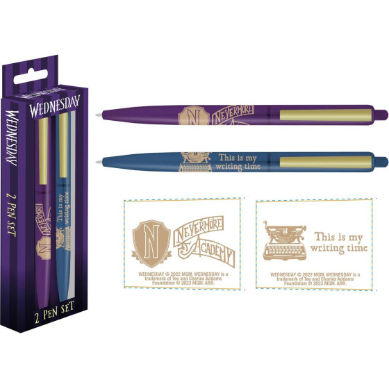 Pyramid: Wednesday - Nevermore Pen Set 2Pk (SR74439)