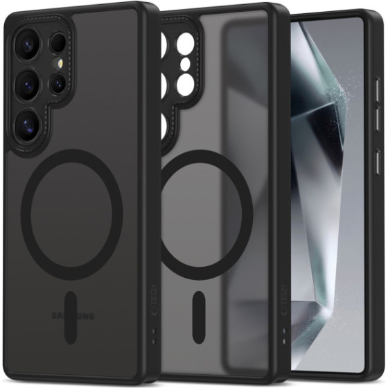 Tech-Protect Magcam Case Samsung S25 Ultra Matte Black Backcover - (TPMCSAMS25UMB)