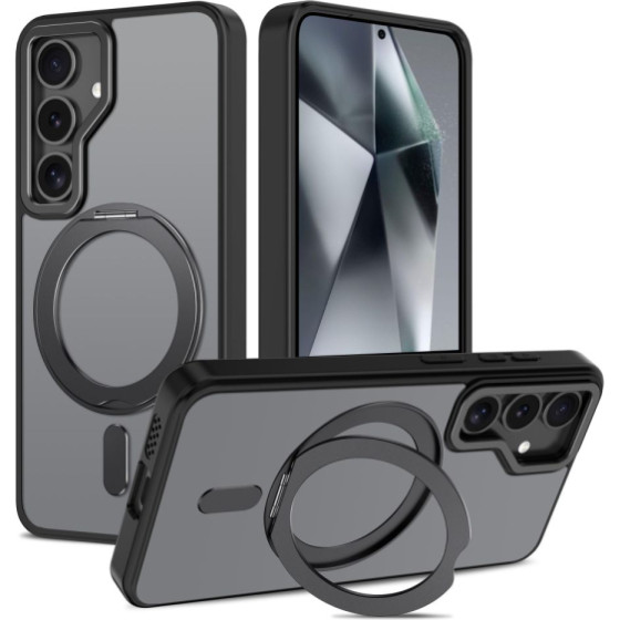 Tech-Protect Magring Case Samsung S25 Matte Black Backcover - (TPMRSAMS25MB)