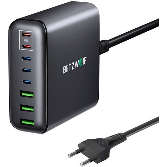 BlitzWolf Wall Charger 250W (black) - (BW-S26)