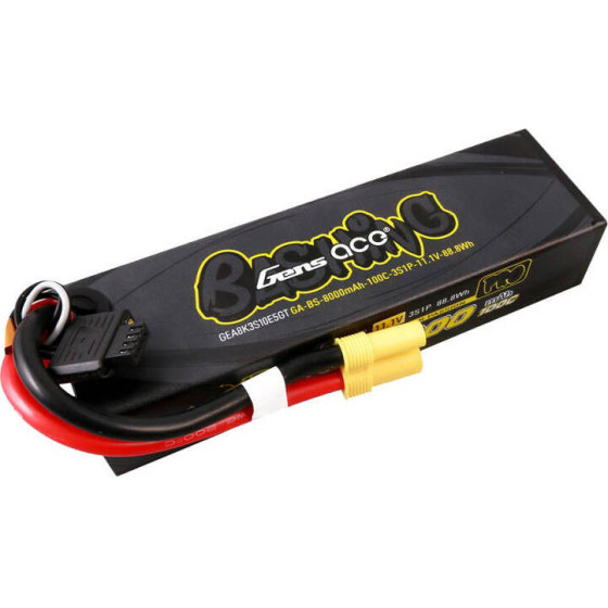 Gens Ace G-Tech 8000mAh 11.1V 100C 3S1P Lipo Battery Pack With EC5-Bashing Series - (GEA8K3S10E5GT)