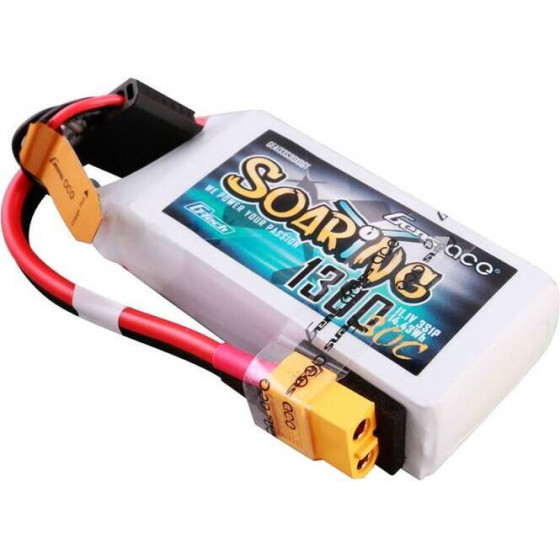 Gens Ace G-Tech Soaring 1300mAh 11.1V 30C 3S1P Lipo Battery - (GEA133S30X6GT)