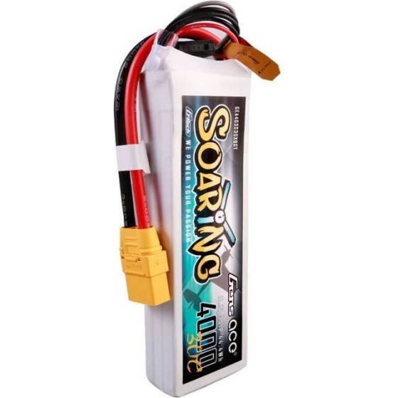 Gens Ace G-Tech Soaring 4000mAh 11.1V 30C 3S1P Lipo Battery - (GEA403S30X9GT)