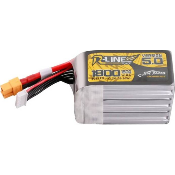 Tattu �������� Lipo R-Line Version 5.0 1800mAh 22.2V 150C 6S �� �������� XT60 - (TAA18006S15X6)