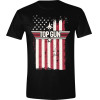 Top Gun - Distressed Flag Men T-Shirt - Black - Large