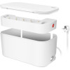LogiLink Cable Box With 5-Way Socket Strip White - (LPS281U)