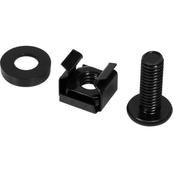 LogiLink Screws + Cage Nuts Mounting Kit M6 - (AC113 black)