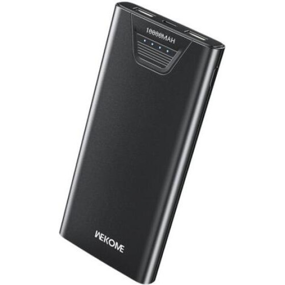 WK Power Bank 10000mAh 12W USBx2 Black WP-101 - (WP-101 Black)