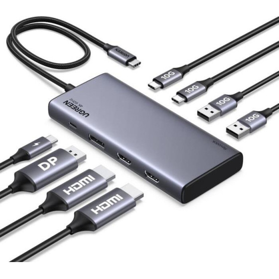 Ugreen Multi Function Type-C Converter 8 in1 CM639 35625 - (CM639/35625)