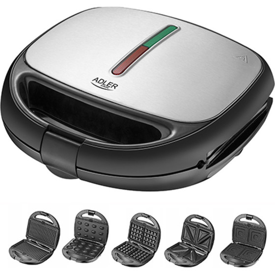 Adler 5-IN-1 Multifunctional Baking Device 1200W BLACK/Silver - (AD3040)