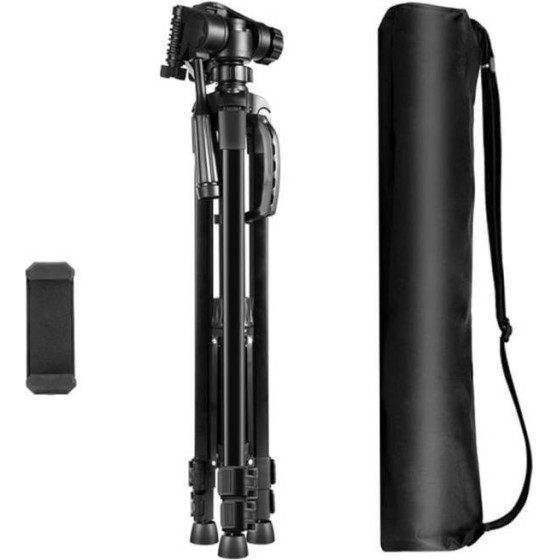 Puluz Tripod With 3D 360� Head + Phone Holder - (PU3096B)