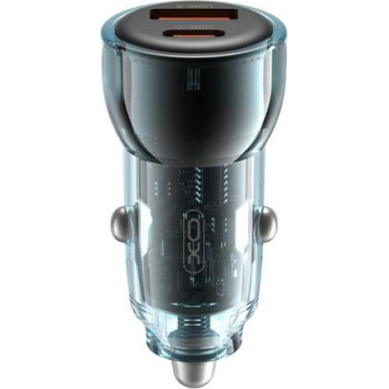 XO CC60 ��������� ����������� 60W, 1 ���� TYPE-C + 1 ���� USB, �������� ���� - (CC60-BK)