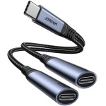 Joyroom Audio Adapter 2-in-1 Type-C To Dual Type-C (black) - (SY-C03)
