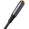 Joyroom Aux Extension Cable 3.5mm Mini Jack Female To 3.5mm Mini Jack male, braided, 1.2m (black) - (SY-A09)