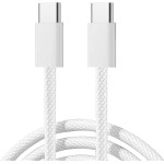 Joyroom USB-C To USB-C cable, 60W, braided, 1m (white) - (S-A45)