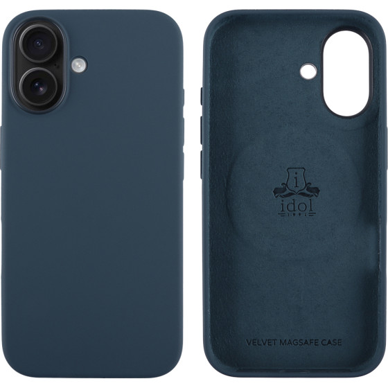 Idol 1991 ���� Iphone 16 6.1'' Velvet Magsafe Tpu Camera Guard Denim BLUE