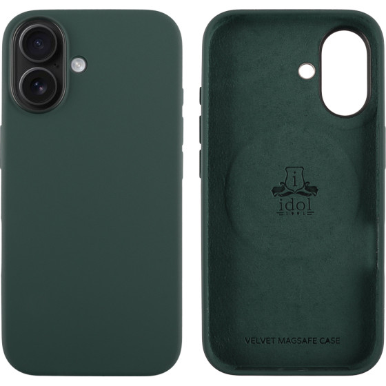 Idol 1991 ���� Iphone 16 6.1'' Velvet Magsafe Tpu Camera Guard Lake GREEN