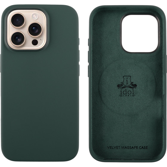 Idol 1991 ���� Iphone 16 Pro 6.3'' Velvet Magsafe Tpu Camera Lake GREEN
