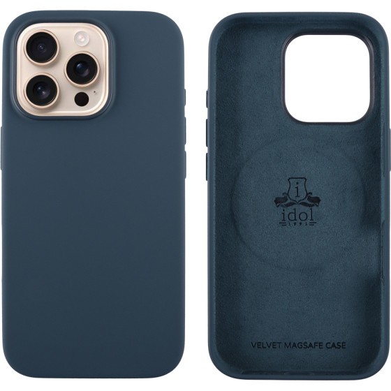 Idol 1991 ���� Iphone 16 Pro Max 6.9'' Velvet Magsafe Tpu Camera Guard Blue DENIM