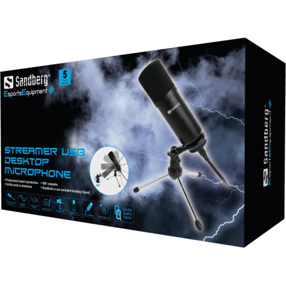 Sandberg Streamer Usb Desk Microphone (126-09)