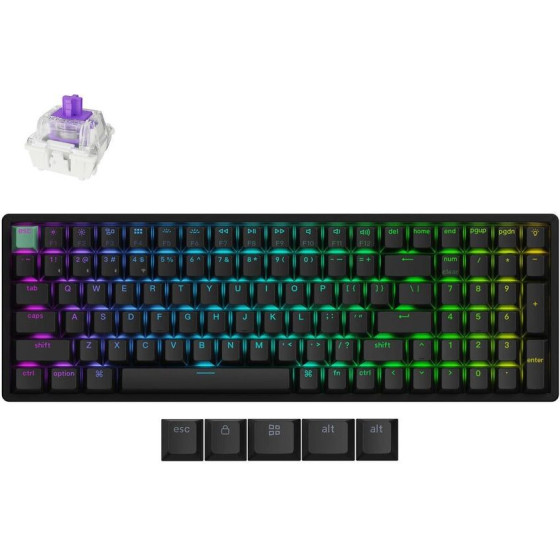 Keychron K4 He Shine-Through Wireless Magnetic Hall Effect Rgb Keyboard 96% Us Layout - (K4H-J1)