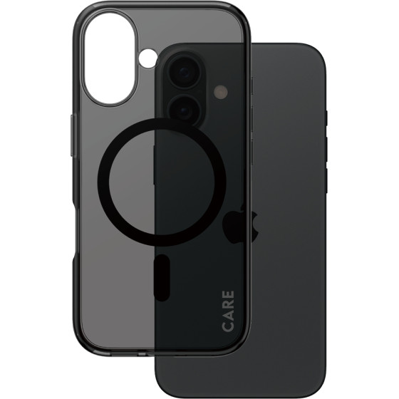 Care By PanzerGlass(R) Flagship Case Smokey w. Black Magsafe For Apple Iphone 16 - (PG-1349)