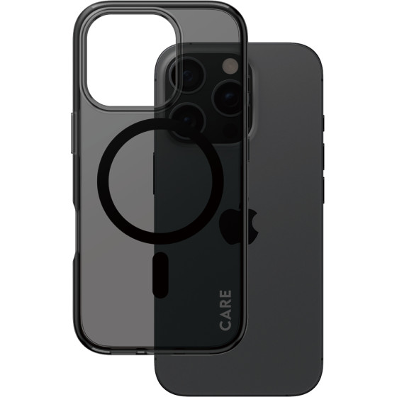 Care By PanzerGlass(R) Flagship Case Smokey w. Black Magsafe For Apple Iphone 16 Pro - (PG-1350)
