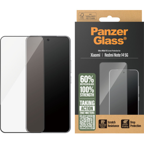 PanzerGlass(R) Screen Protector Xiaomi Redmi Note 14 Pro | 14 Pro+ | 13 Pro+ | Ultra-Wide Fit - (PG-PGRNUWFG59453)