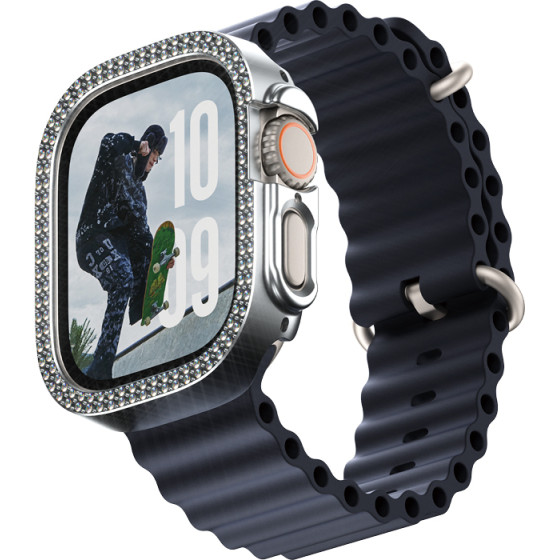 SAFE. By PanzerGlass(R) Bling Bumper Silver Apple Watch Ultra 2 - (SAFE-95911)