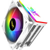 Armaggeddon Argb Silent 12CM Cpu Cooling Fan 4 Heat Pipes White - (BLIZZARD2-W)
