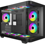 Armaggeddon Micro Atx Steel Pc Case Aquaron X-Curve 285 Fully Black - (AQUARON-XC285B)