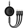 Baseus ������� USB 3��1 ��� MicroUSB/USB-C/Lightning Bright Mirror 4, 100W/3.5A 1.1m (�����) - (CAMJ010201)