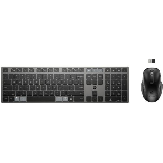 HP - Inc HP 720 Multi-Device Rechargeable Wireless Keyboard And Mouse Combo - Black - (9T5A9AA)