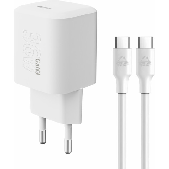 Powertech ��������� ������ �� �������, USB-C, 36W, GaN, ������ - (PT-1350)