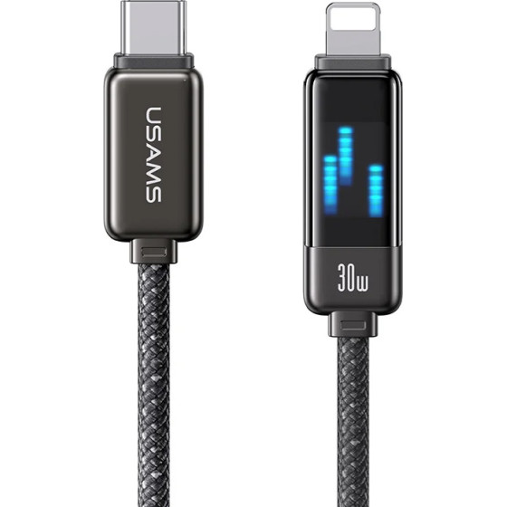 Usams ������� Lightning �� USB-C SJ743, 30W, 480Mbps, 1.2m, ����� - (SJ743USB01)