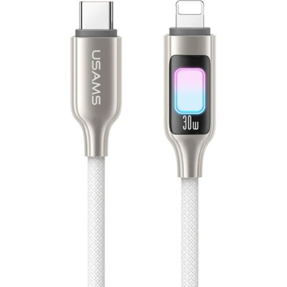 Usams ������� Lightning �� USB-C SJ749, 30W, 480Mbps, 1.2m, ����� - (SJ749USB02)