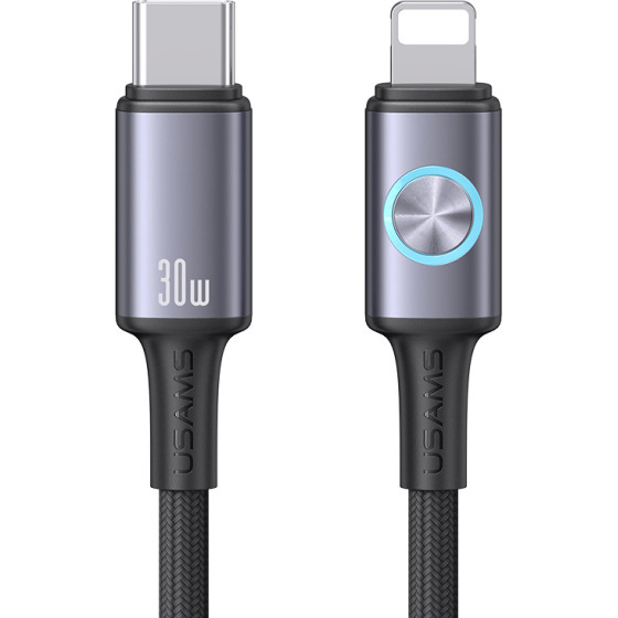 Usams ������� Lightning �� USB-C SJ753, 30W, 480Mbps, 1.2m, ����� - (SJ753USB01)