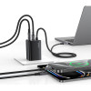 Usams ��������� ������ CC266 �� �������, Usb & USB-C, 65W, GaN, ������ - (CC266TC01)