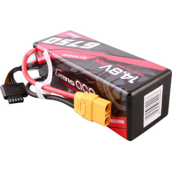 Gens Ace G-Tech 6750mAh 14.8V 60C 4S1P 14# XT90 Battery - (GEA67504S60XGT)