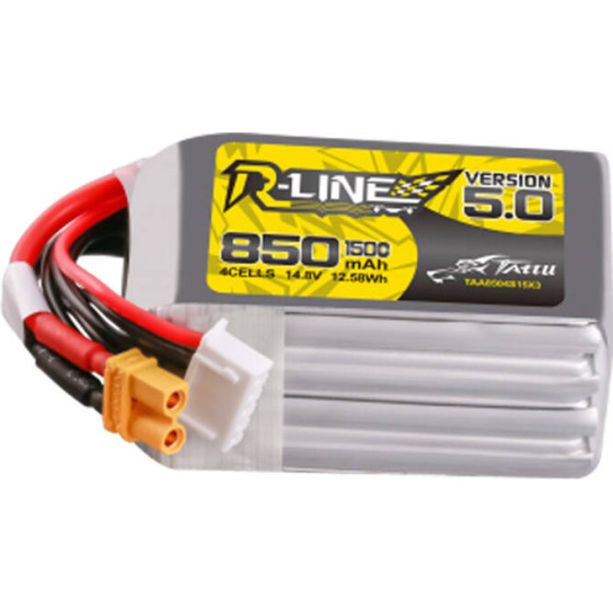 Tattu R-Line Wersja 5.0 850 Mah 14,8 V 4S1P 150C XT30U-F - (TAA8504S15X3)