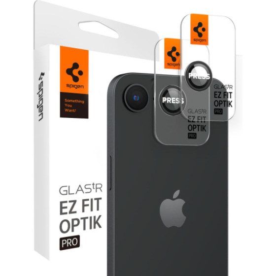 Is Spigen Optik Ez Fit Tempered Glass For Camera Lens Iphone 16E Black 2pCs - (AGL09279)