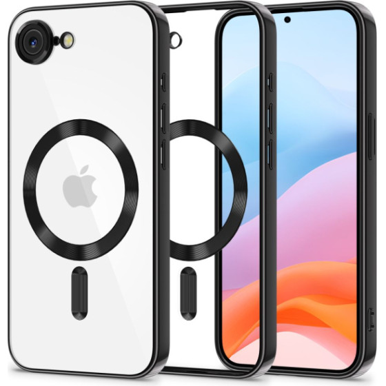 Tech-Protect Magflex Case Iphone 16E Shiny Black Backcover - (TPMFIP16ESB)