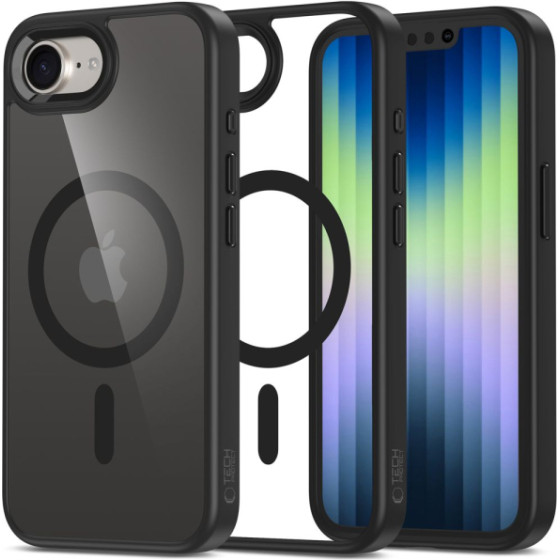 Tech-Protect Magmat Magsafe Case Iphone 16E Black Clear Backcover - (TPMMIP16EBC)