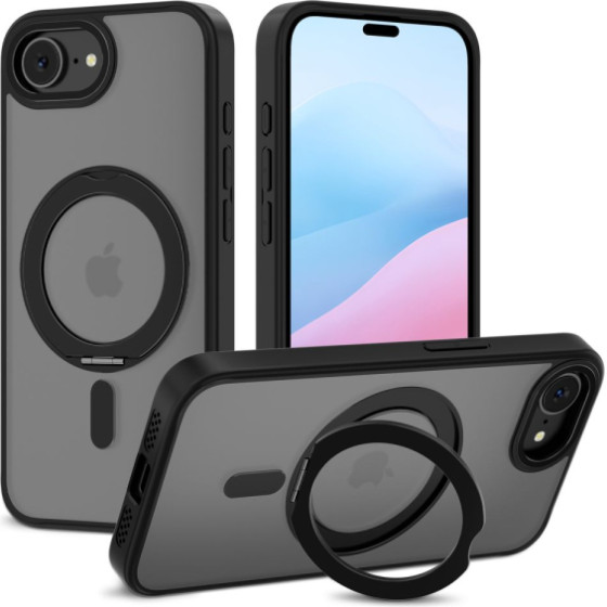 Tech-Protect Magring Case Iphone 16E Matte Black Backcover - (TPMRIP16EB)